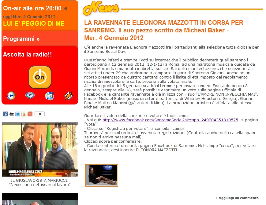 Radio scintilla, 4-1-2012